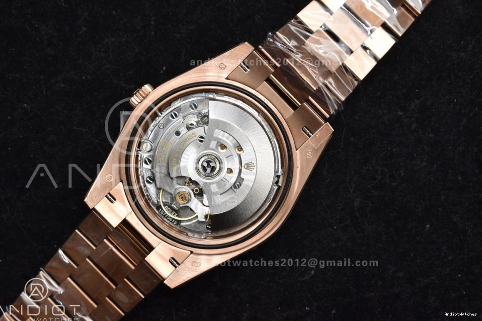 A Bracelet Bright Meteorite GMF Steel 904L On RG Crystal Markers DayDate 40 Dial President 706 1102